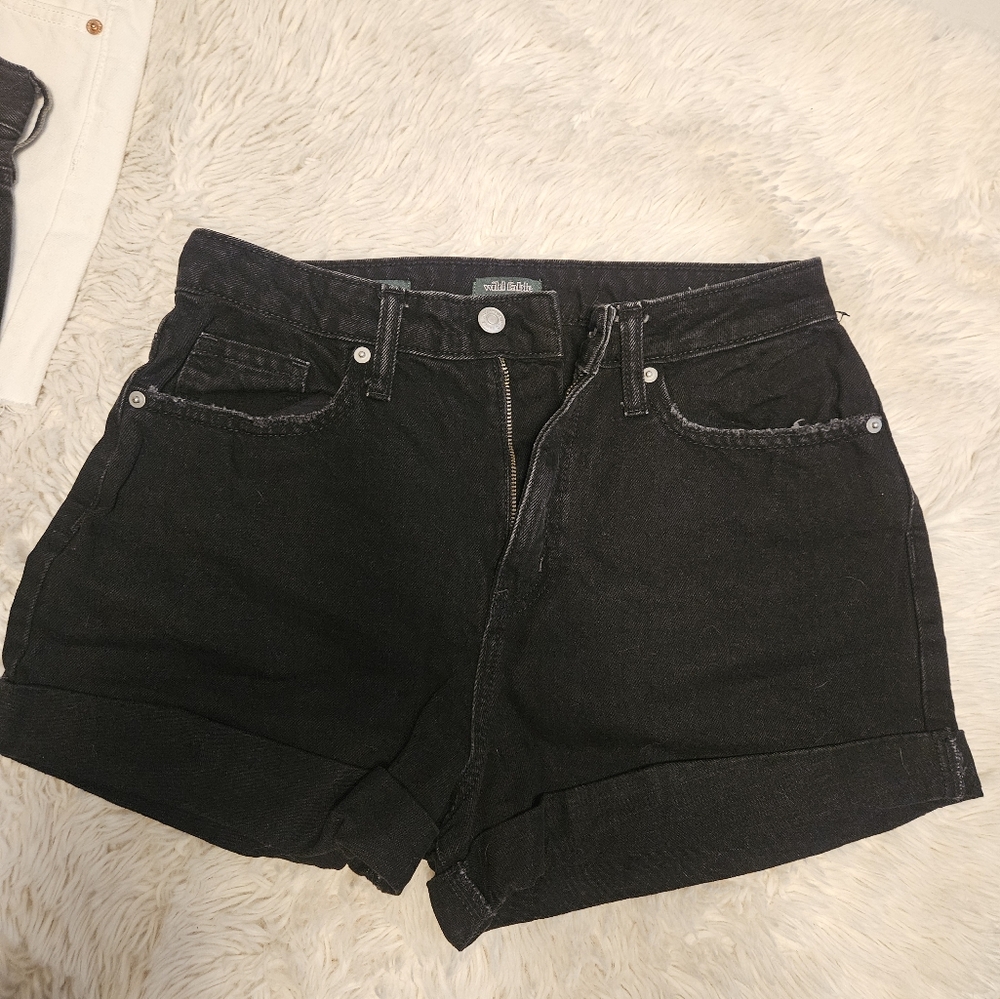 Black Denim Women's Shorts